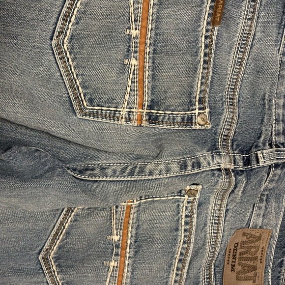 Ariat jeans white stitching relaxed fit amazing condition #baggy #jnco #relaxed - Picture 3 of 11